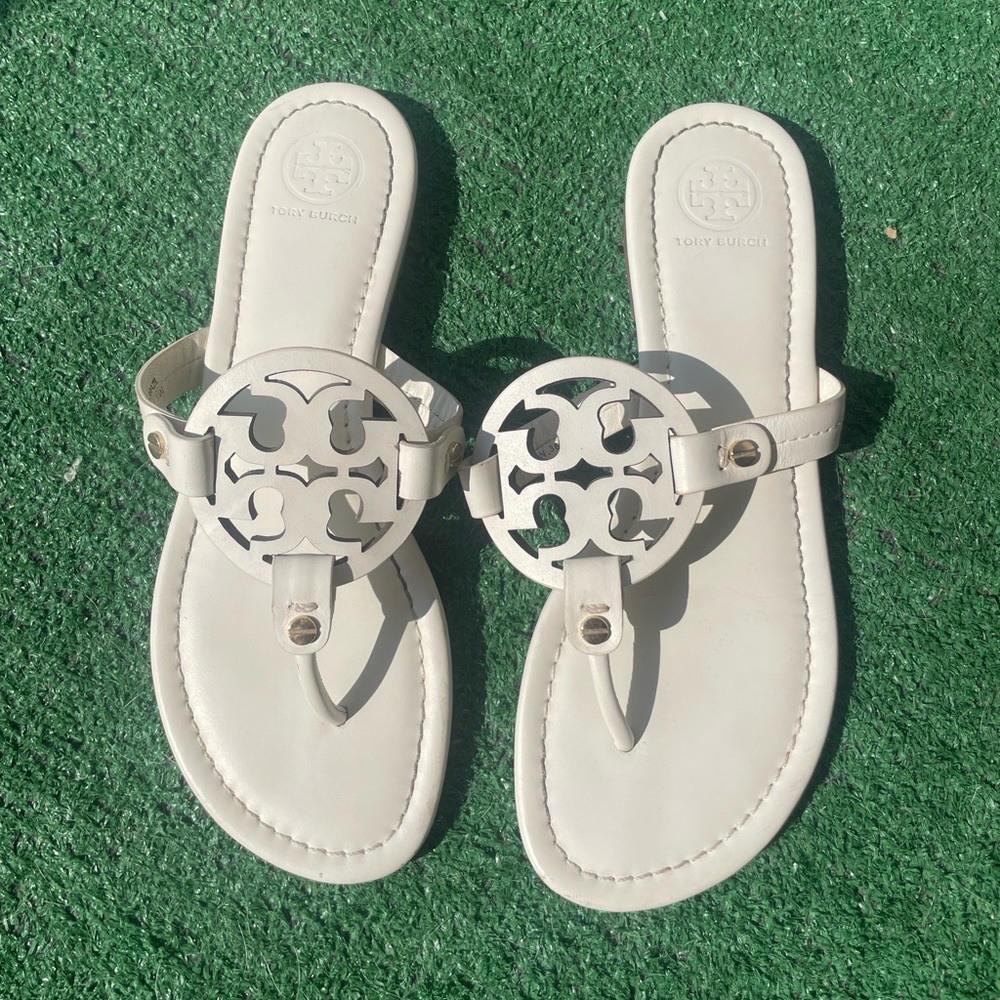 Tory Burch Miller Sandals White 7 1/2